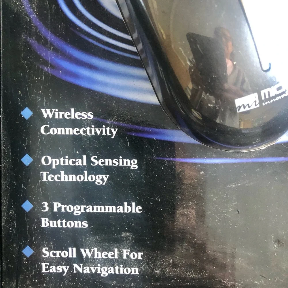 Micros Wireless Optical Wheel Mouse - Black new, box never opened